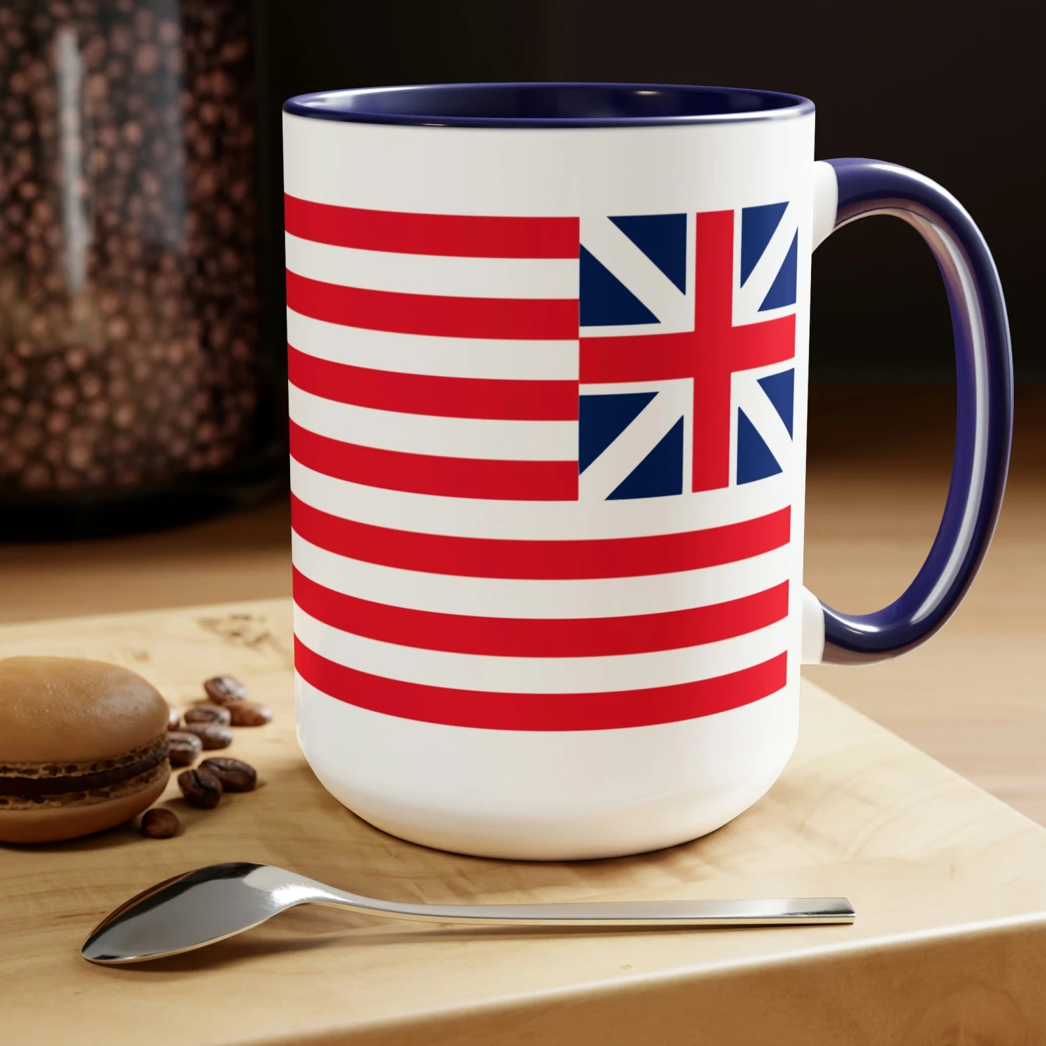 Two-Tone Grand Union Flag Coffee Mugs, 15oz - Image 14