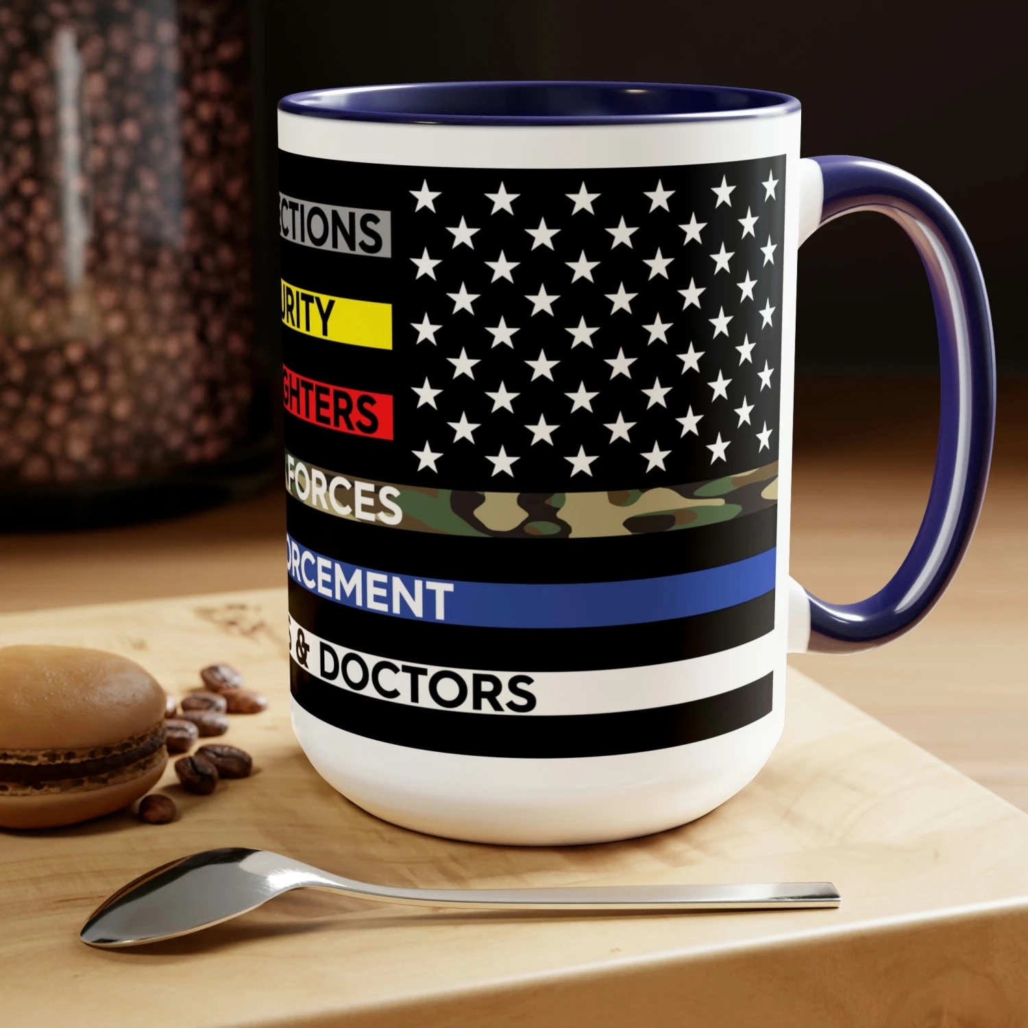 Thin Line USA Flag™ Coffee Mugs, 15oz - Image 2