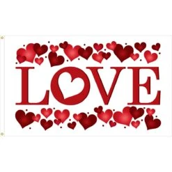 Valentine's Day "Love" Flag - 3 Ft X 5 Ft