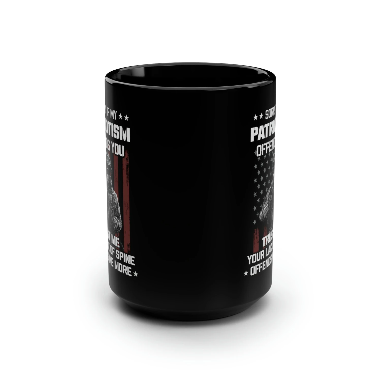 American Soldier Patriotism Mug 15 Oz - Black - Image 2