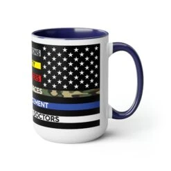 Thin Line USA Flag⢠Coffee Mugs, 15oz