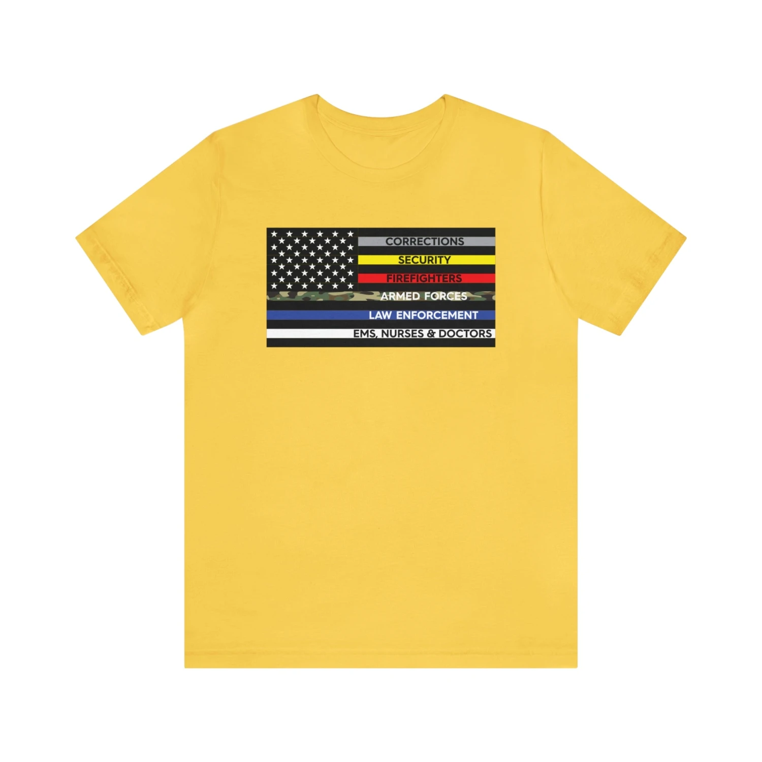 Thin Line USA Flag T Shirt: Bella + Canvas 3001 - Image 15