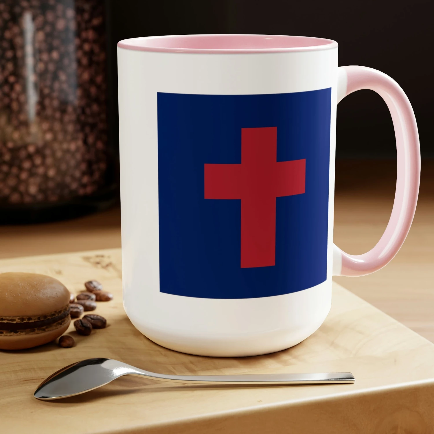 Two-Tone Christian Flag Coffee Mugs, 15oz - Image 19