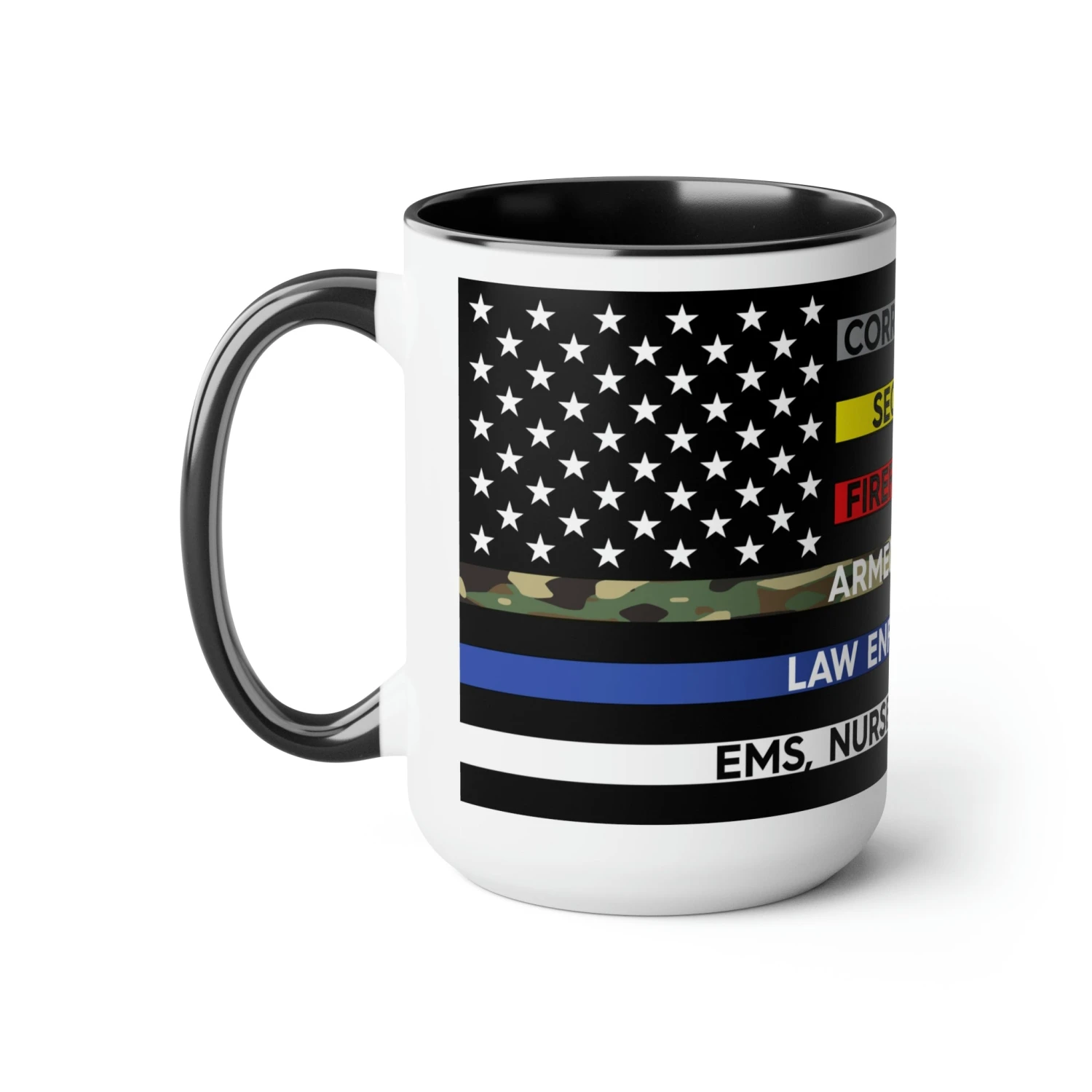 Thin Line USA Flag™ Coffee Mugs, 15oz - Image 5