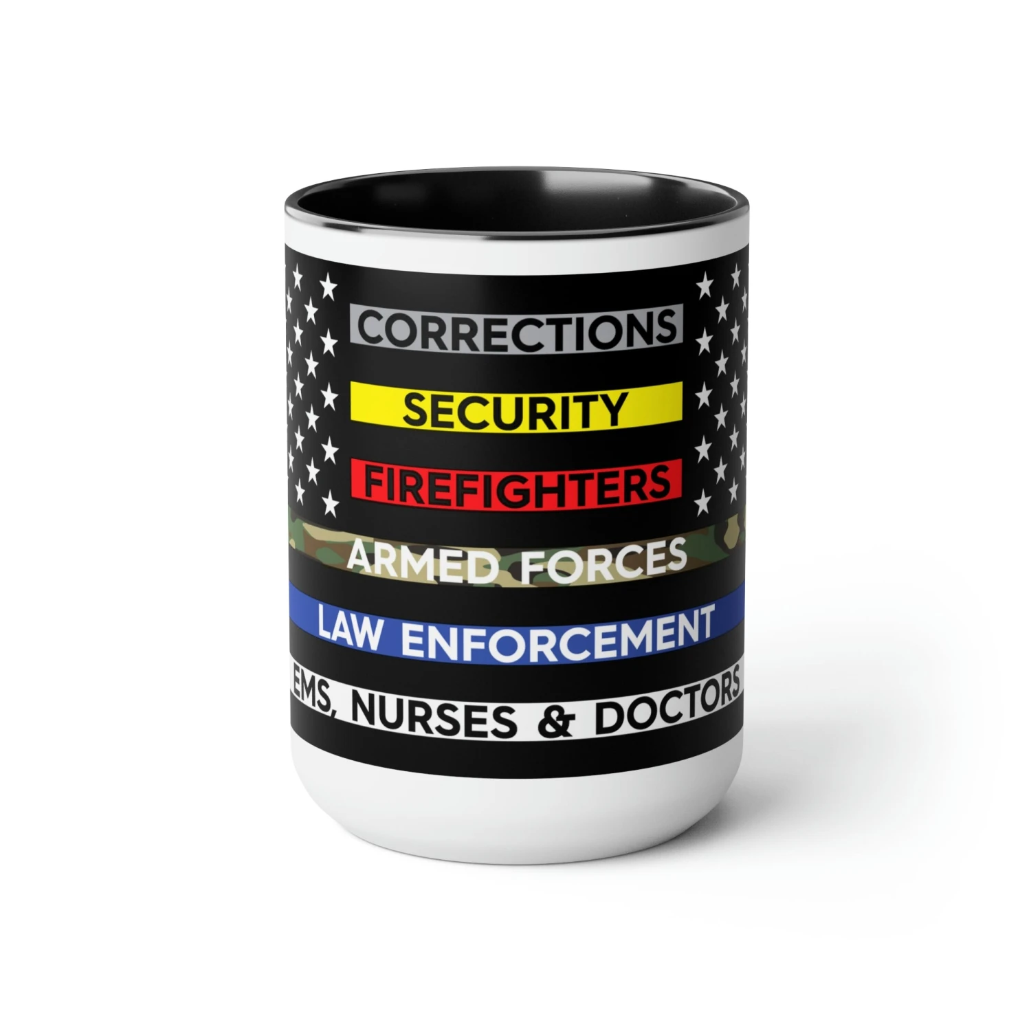 Thin Line USA Flag™ Coffee Mugs, 15oz - Image 7