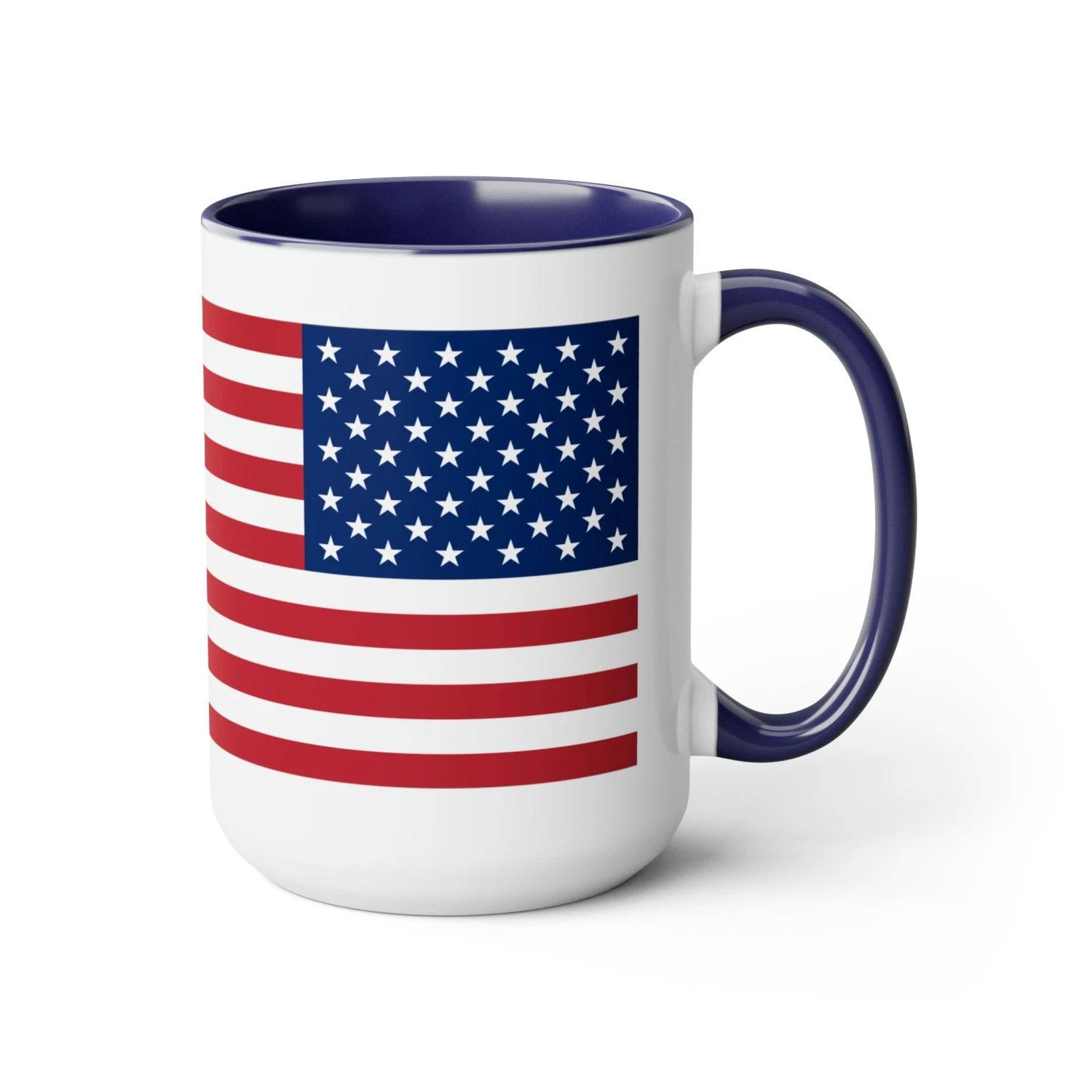 Two-Tone American Flag Coffee Mugs, 15oz - Image 13