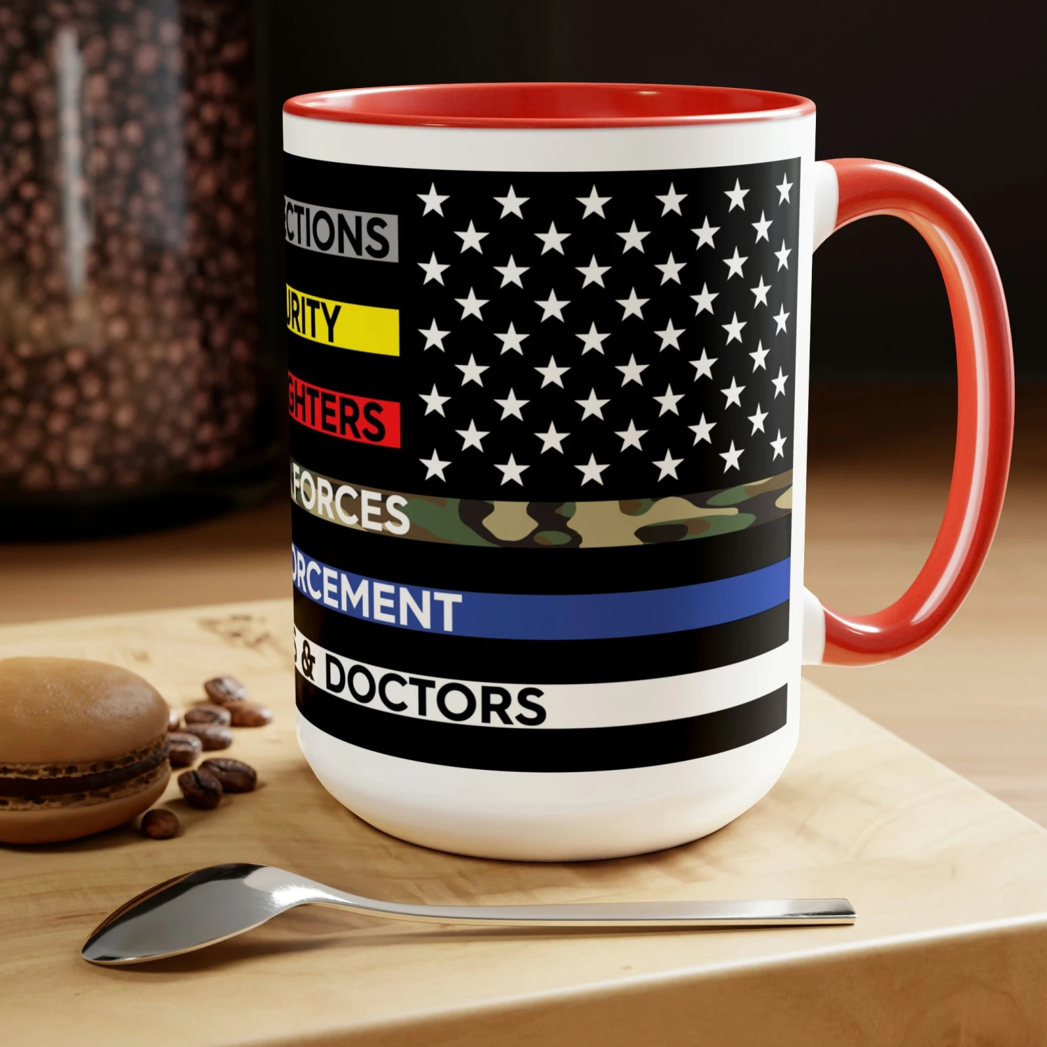 Thin Line USA Flag™ Coffee Mugs, 15oz - Image 20