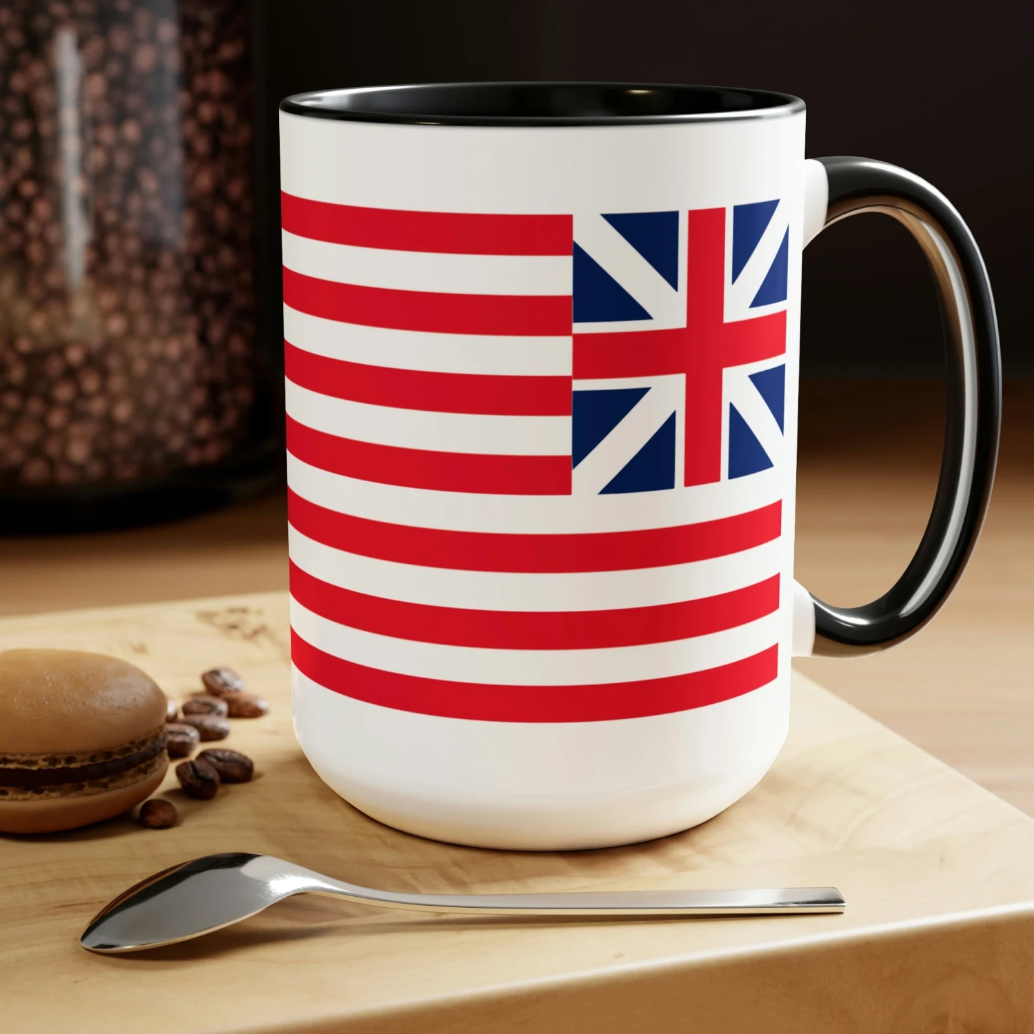 Two-Tone Grand Union Flag Coffee Mugs, 15oz - Image 4