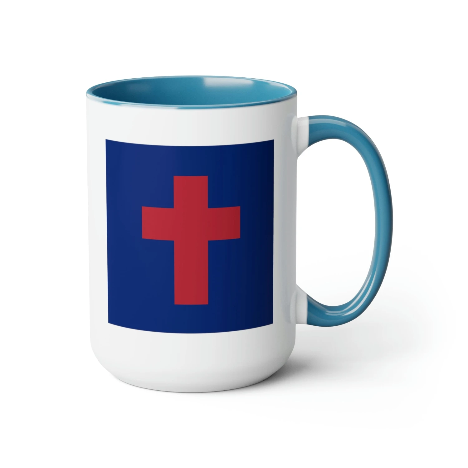 Two-Tone Christian Flag Coffee Mugs, 15oz - Image 13