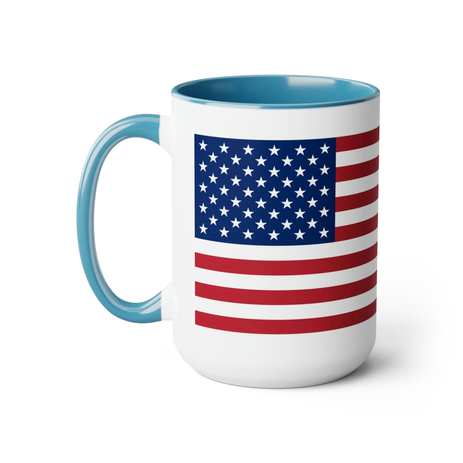 Two-Tone American Flag Coffee Mugs, 15oz - Image 6