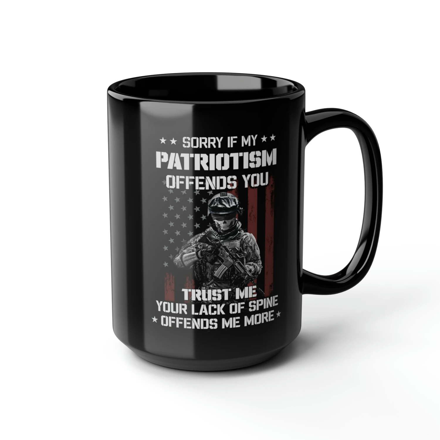 American Soldier Patriotism Mug 15 Oz - Black - Image 6