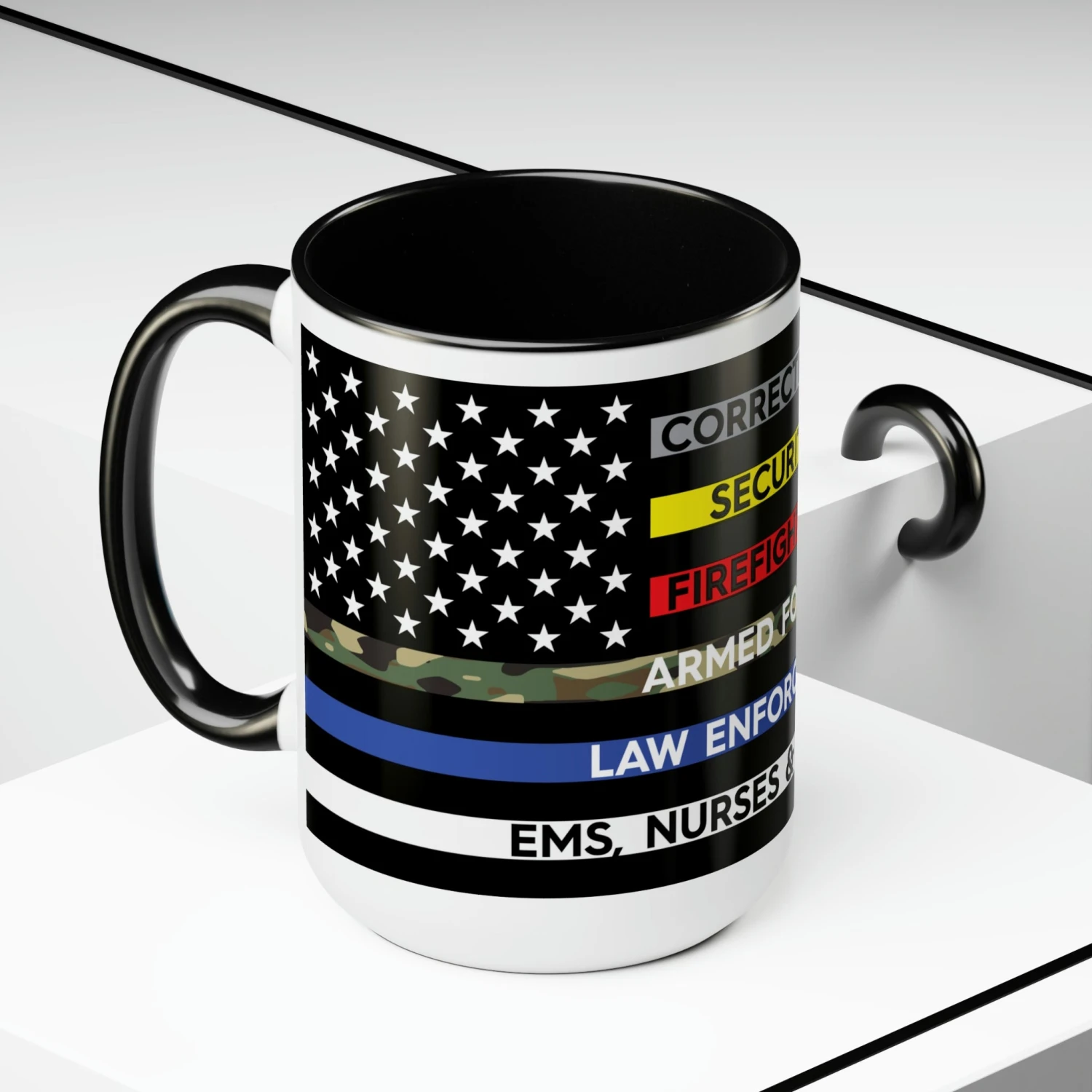 Thin Line USA Flag™ Coffee Mugs, 15oz - Image 13