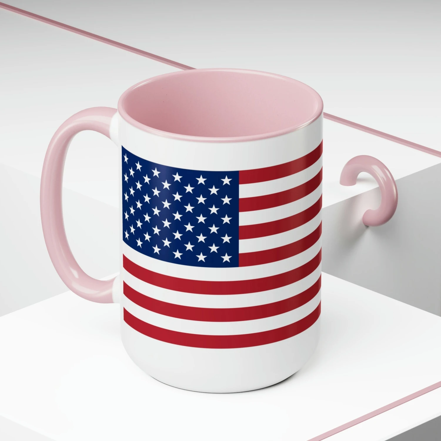 Two-Tone American Flag Coffee Mugs, 15oz - Image 20