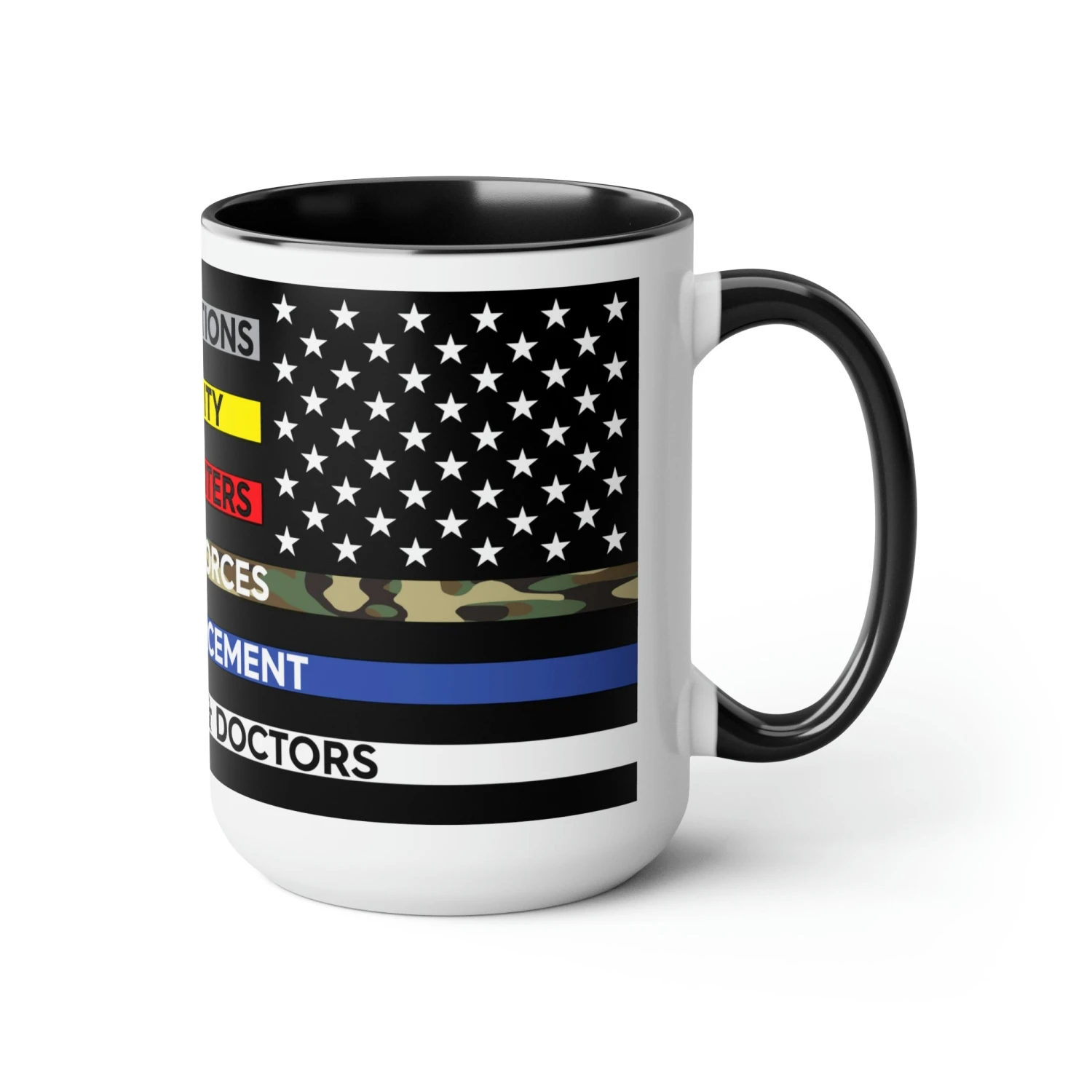 Thin Line USA Flag™ Coffee Mugs, 15oz - Image 9