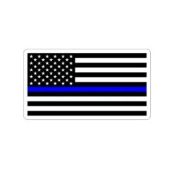 Thin Blue Line Flag Decal (indoor And Outdoor Use)