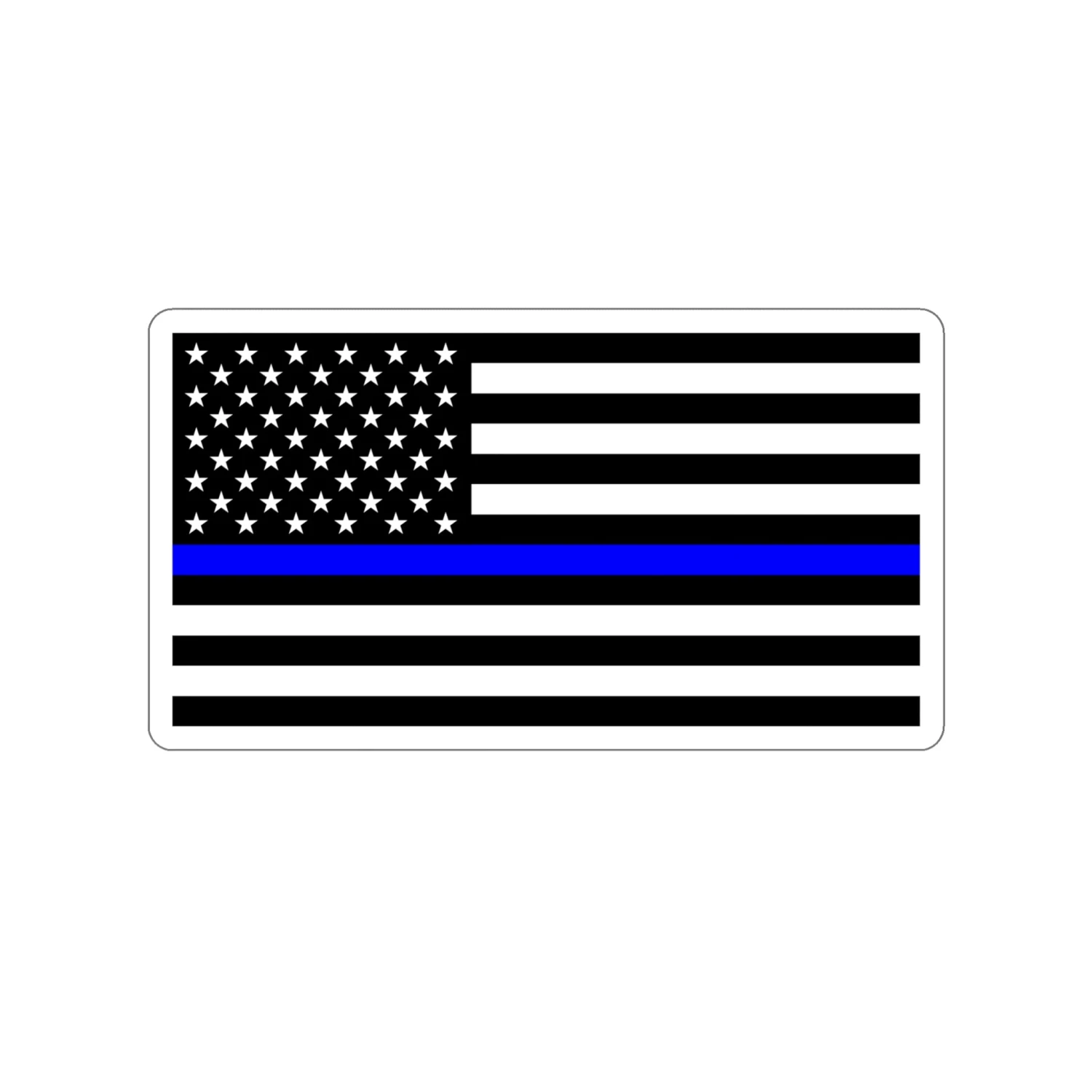 Thin Blue Line Flag Decal (indoor And Outdoor Use)