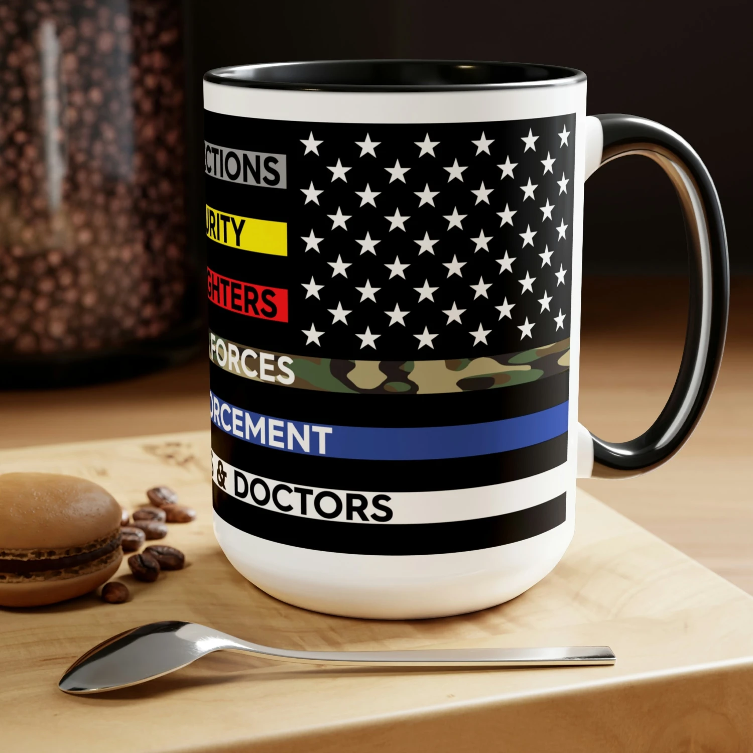 Thin Line USA Flag™ Coffee Mugs, 15oz - Image 11