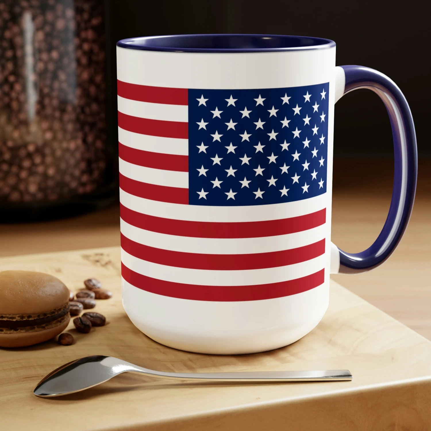 Two-Tone American Flag Coffee Mugs, 15oz - Image 14