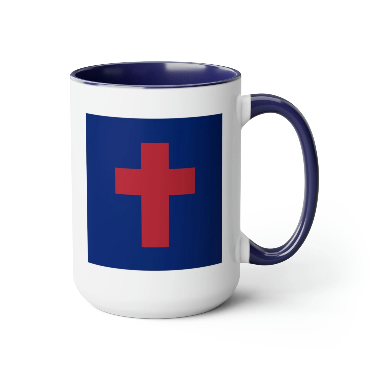 Two-Tone Christian Flag Coffee Mugs, 15oz - Image 3