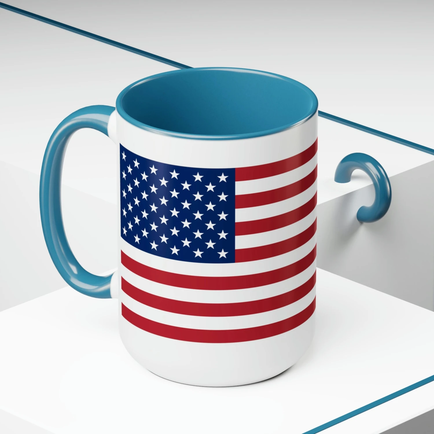 Two-Tone American Flag Coffee Mugs, 15oz - Image 10