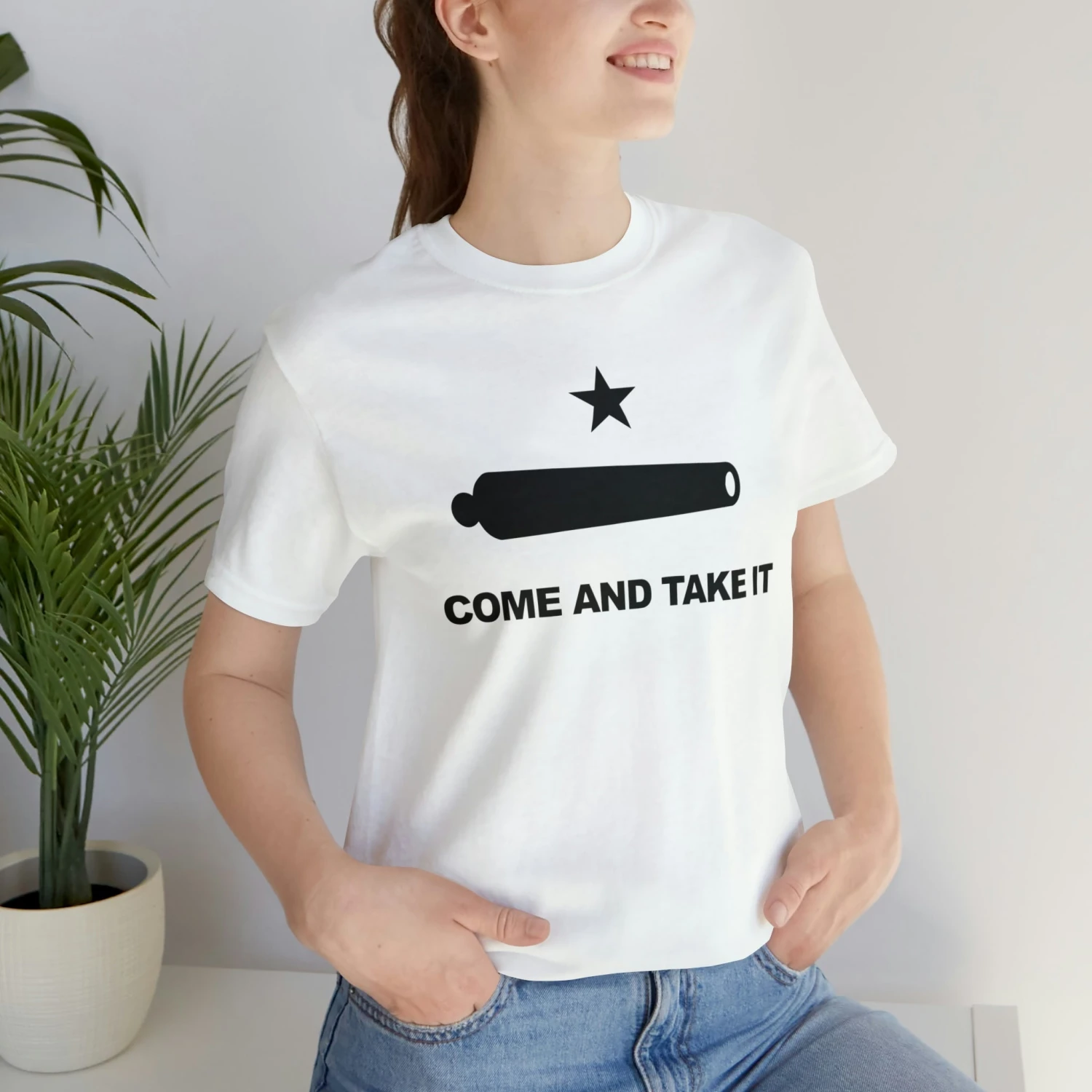 Come And Take It Flag T Shirt: Bella + Canvas 3001 - Image 6