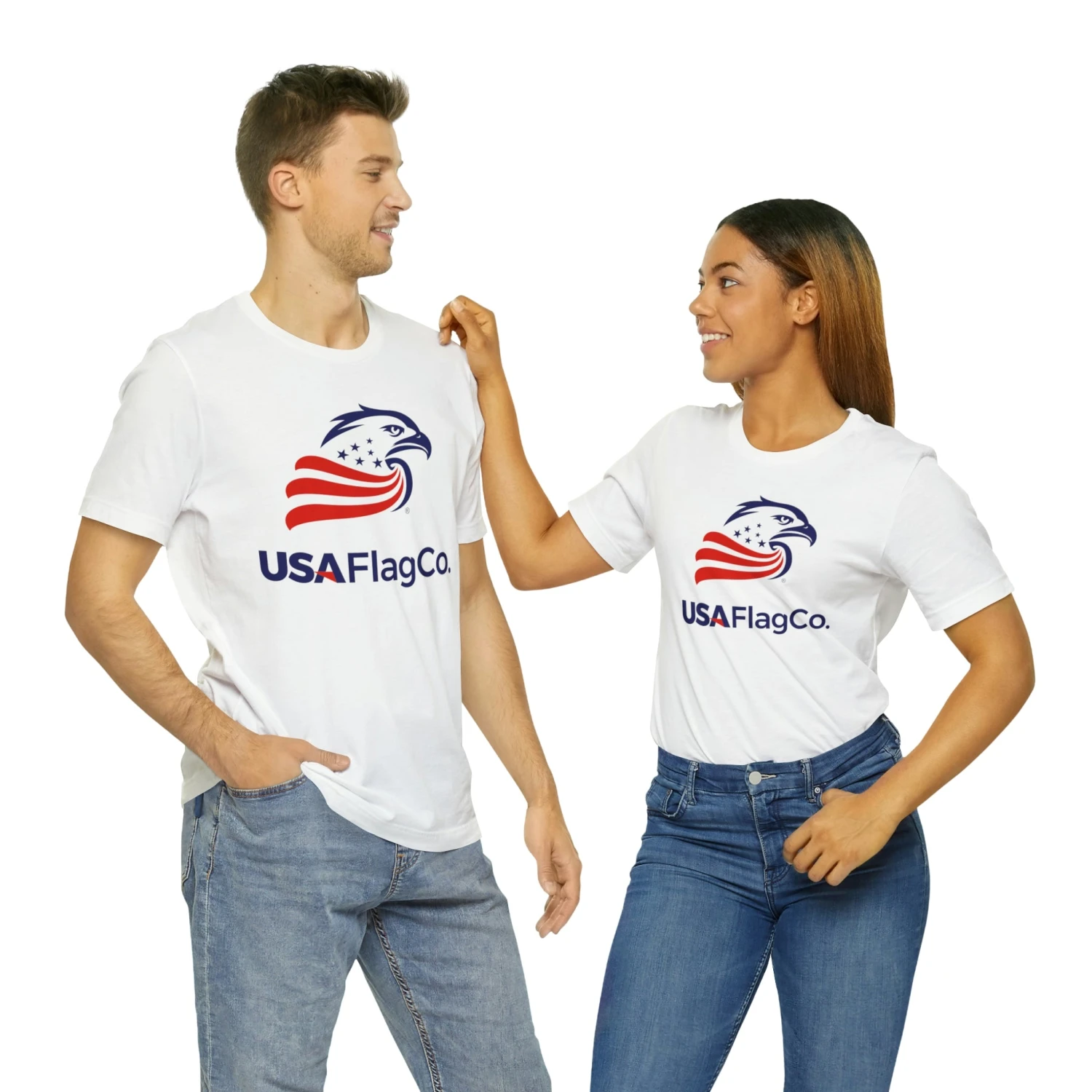 USA Flag Co. T Shirt: Bella + Canvas 3001 - Image 6