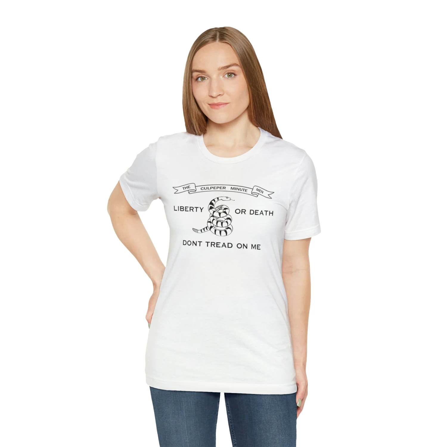 The Culpeper Minute Men Flag T Shirt: Bella + Canvas 3001 - Image 4