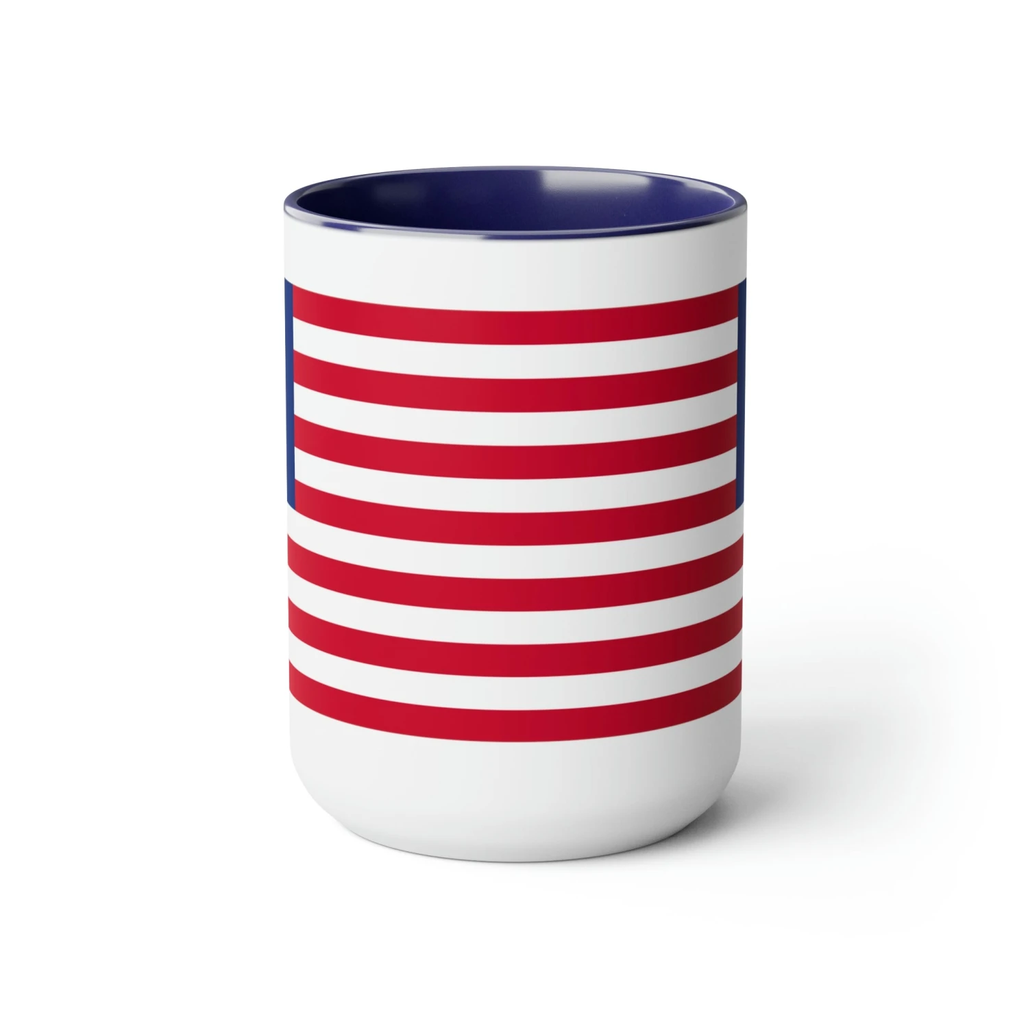 Two-Tone Betsy Ross Flag Coffee Mugs, 15oz - Image 12