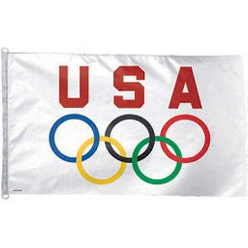 3'x5' Olympic Rings US Flag