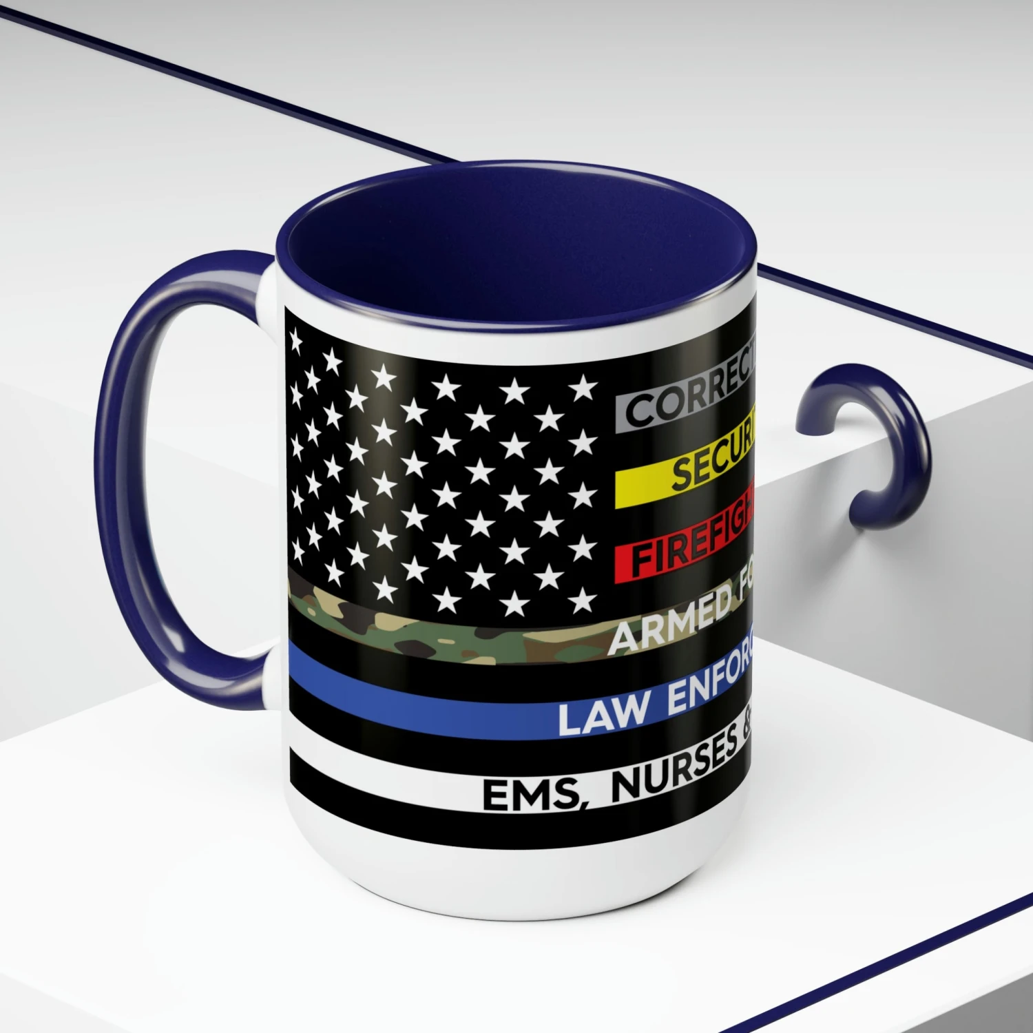 Thin Line USA Flag™ Coffee Mugs, 15oz - Image 3