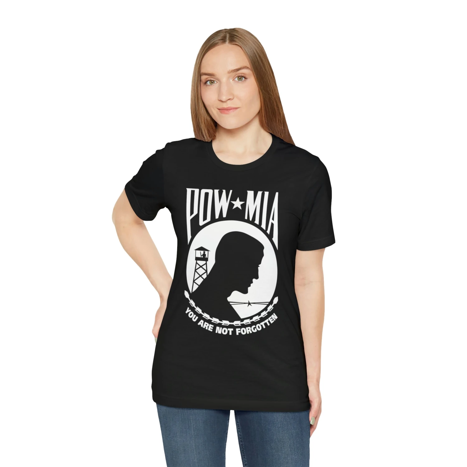 POW-MIA T Shirt: Bella + Canvas 3001 - Image 4