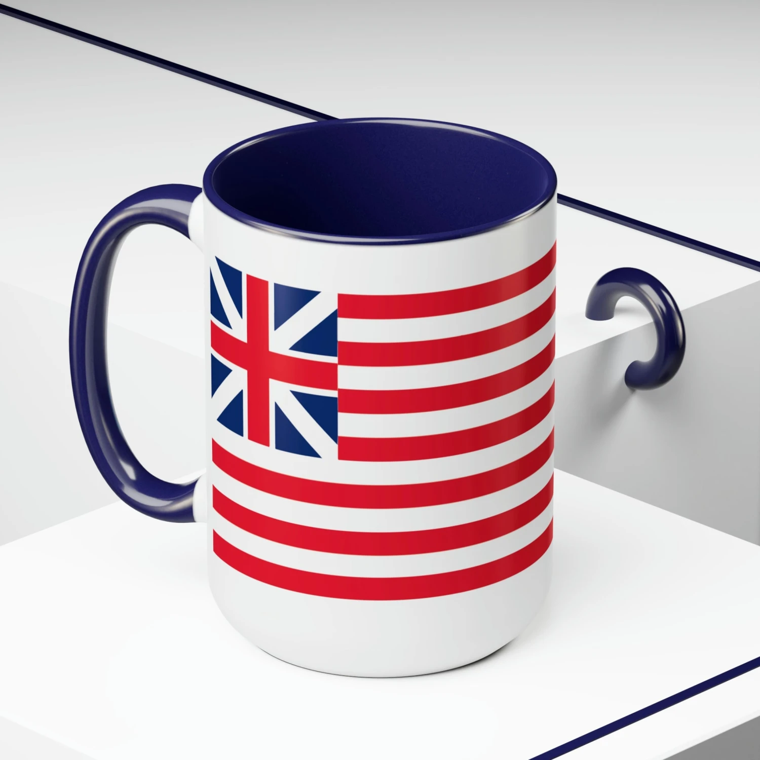 Two-Tone Grand Union Flag Coffee Mugs, 15oz - Image 15