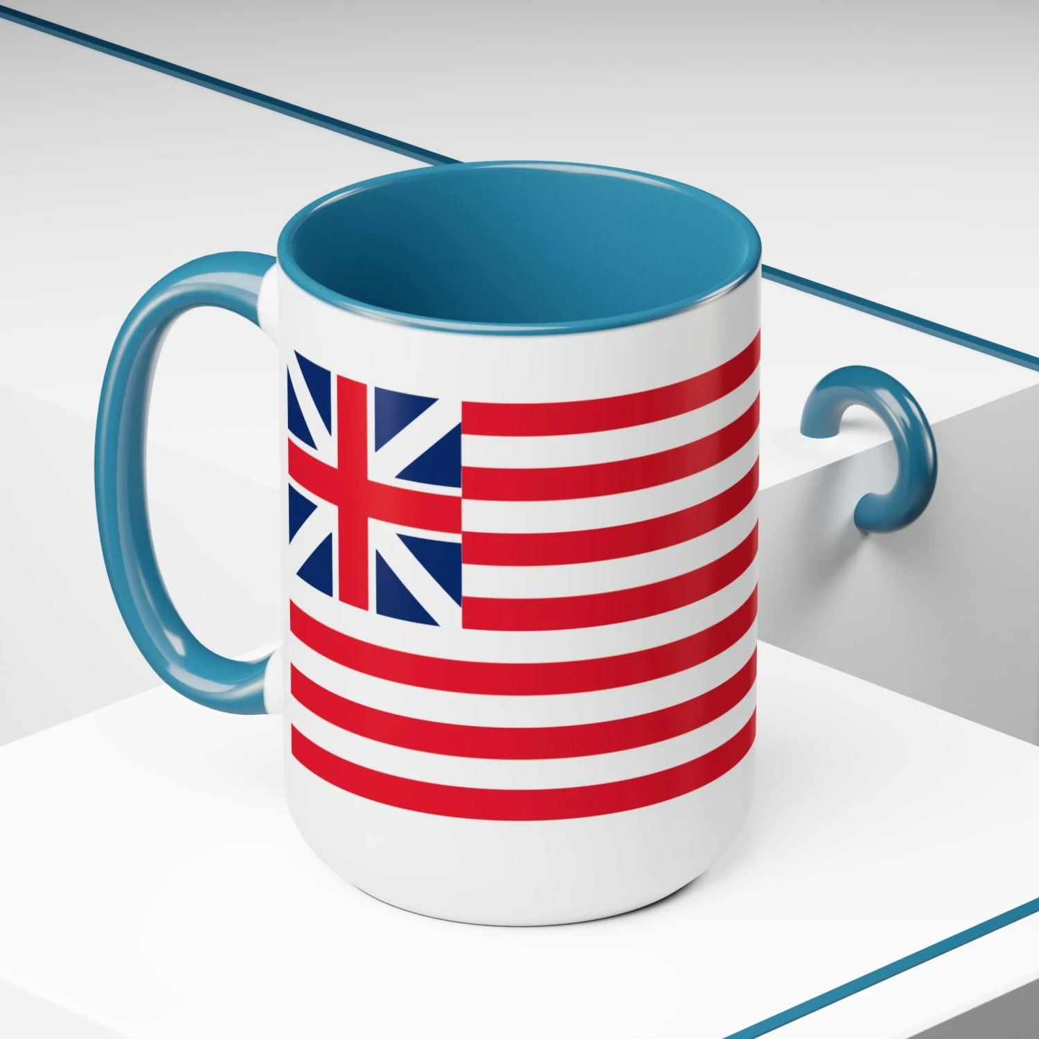 Two-Tone Grand Union Flag Coffee Mugs, 15oz - Image 10
