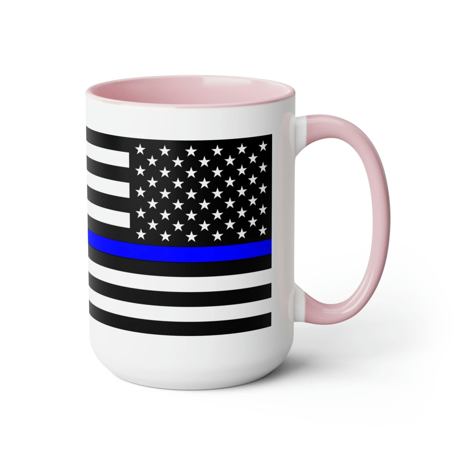 Two-Tone Thin Blue Line Flag Coffee Mugs, 15oz - Image 18