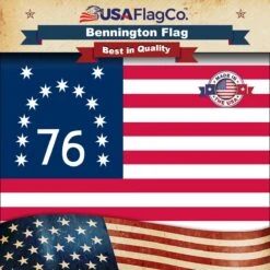 Bennington Flag (Embroidered Stars & Sewn Stripes)