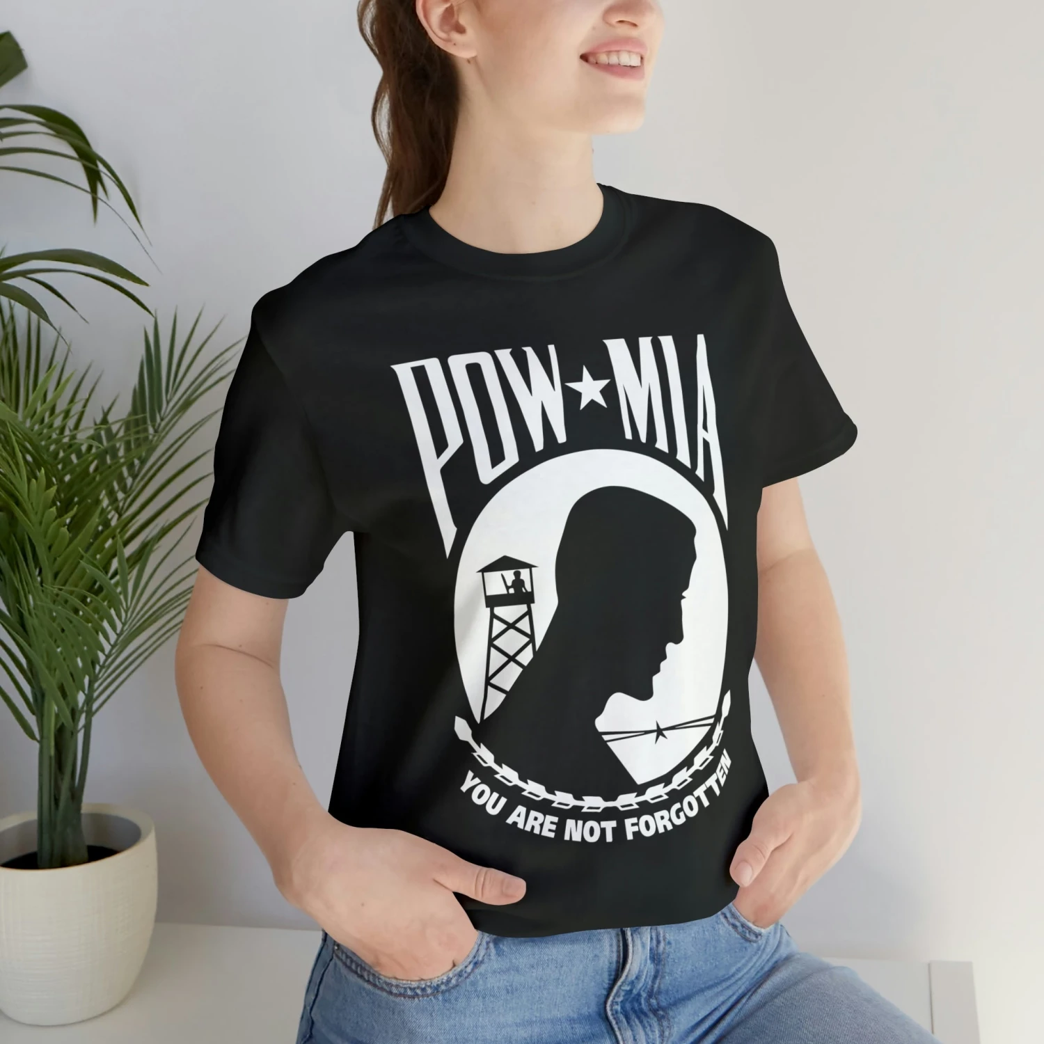 POW-MIA T Shirt: Bella + Canvas 3001 - Image 6