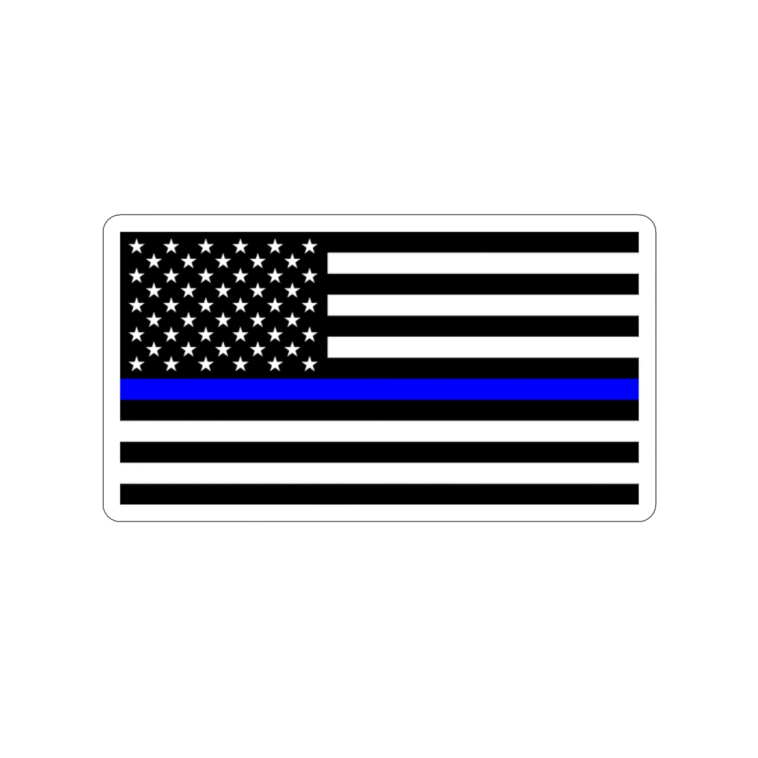 Thin Blue Line Flag Decal (indoor And Outdoor Use) - Image 4
