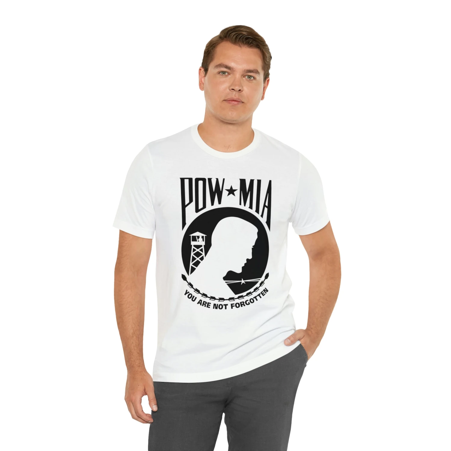 POW-MIA T Shirt: Bella + Canvas 3001 - Image 11