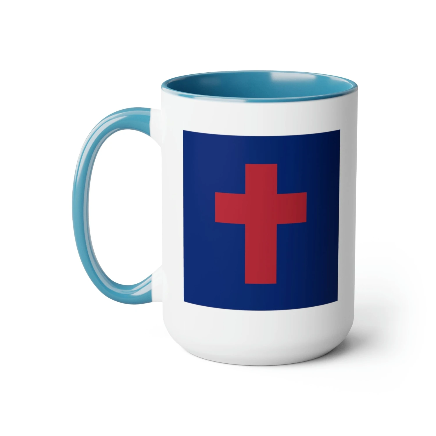 Two-Tone Christian Flag Coffee Mugs, 15oz - Image 11