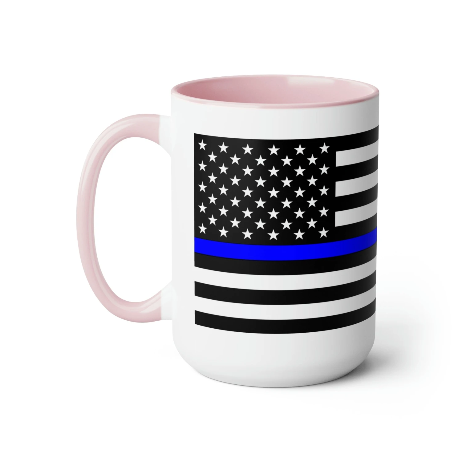 Two-Tone Thin Blue Line Flag Coffee Mugs, 15oz - Image 16