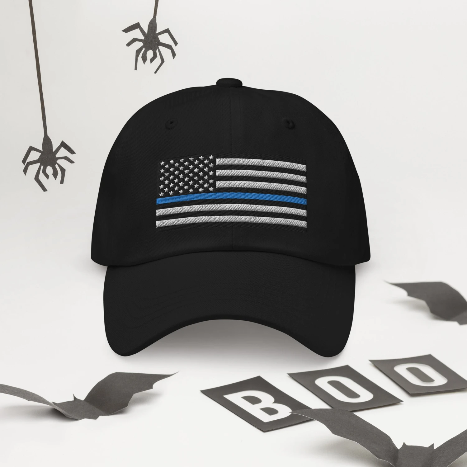 Dad Hat - Thin Blue Line Flag (Embroidered Flag) - Image 10