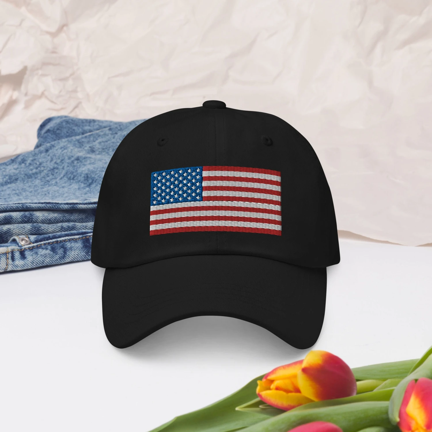 Dad Hat - USA Flag (Embroidered Flag) - Image 11