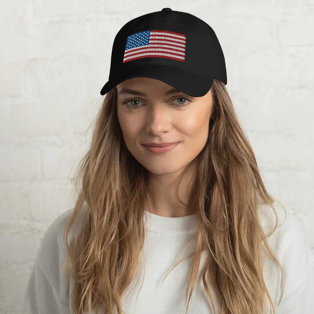 Dad Hat - USA Flag (Embroidered Flag) - Image 2