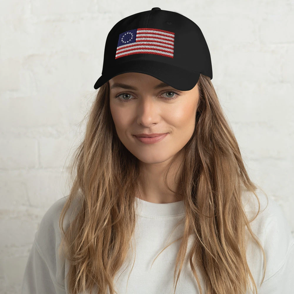 Dad Hat - Betsy Ross Flag (Embroidered Flag) - Image 2