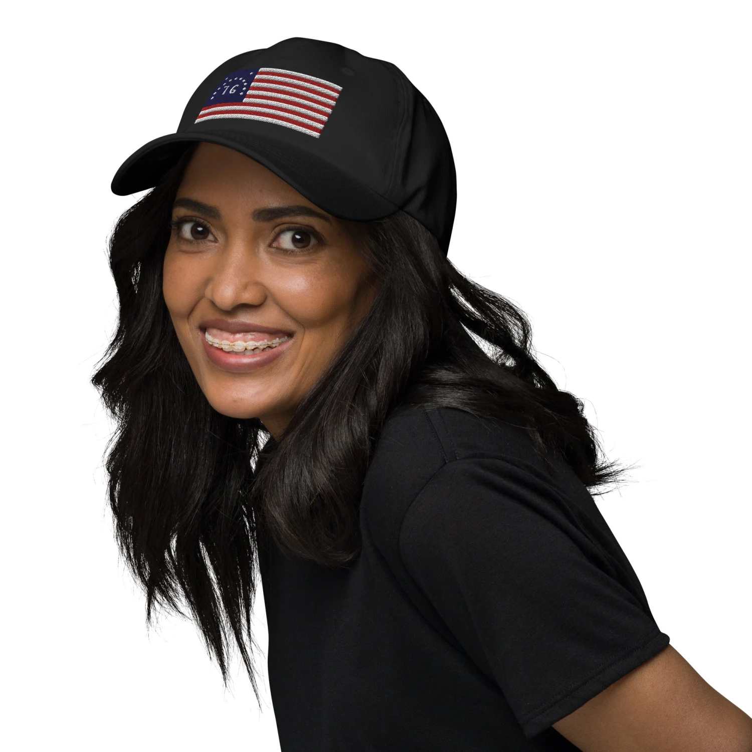 Dad Hat - Bennington Flag "1776" (Embroidered Flag) - Image 6