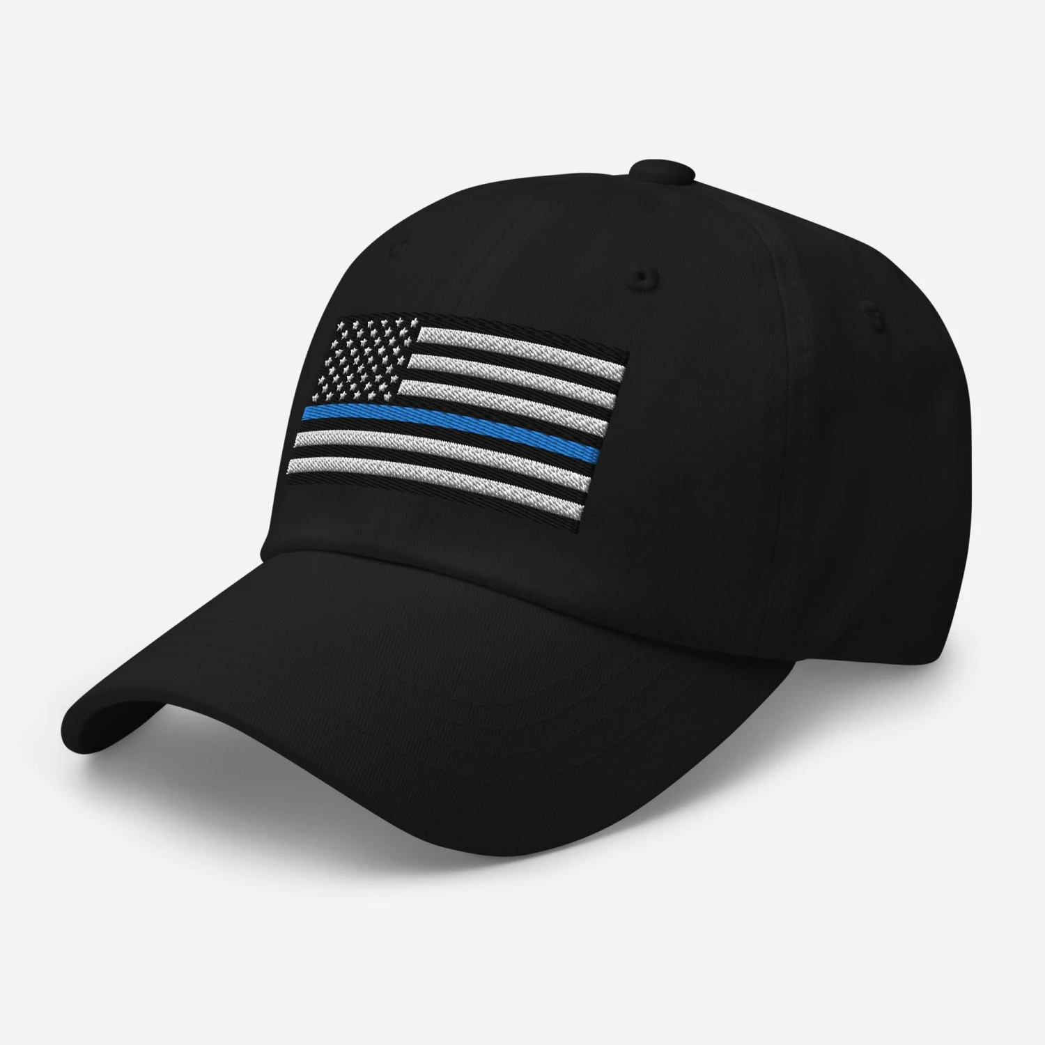 Dad Hat - Thin Blue Line Flag (Embroidered Flag) - Image 9
