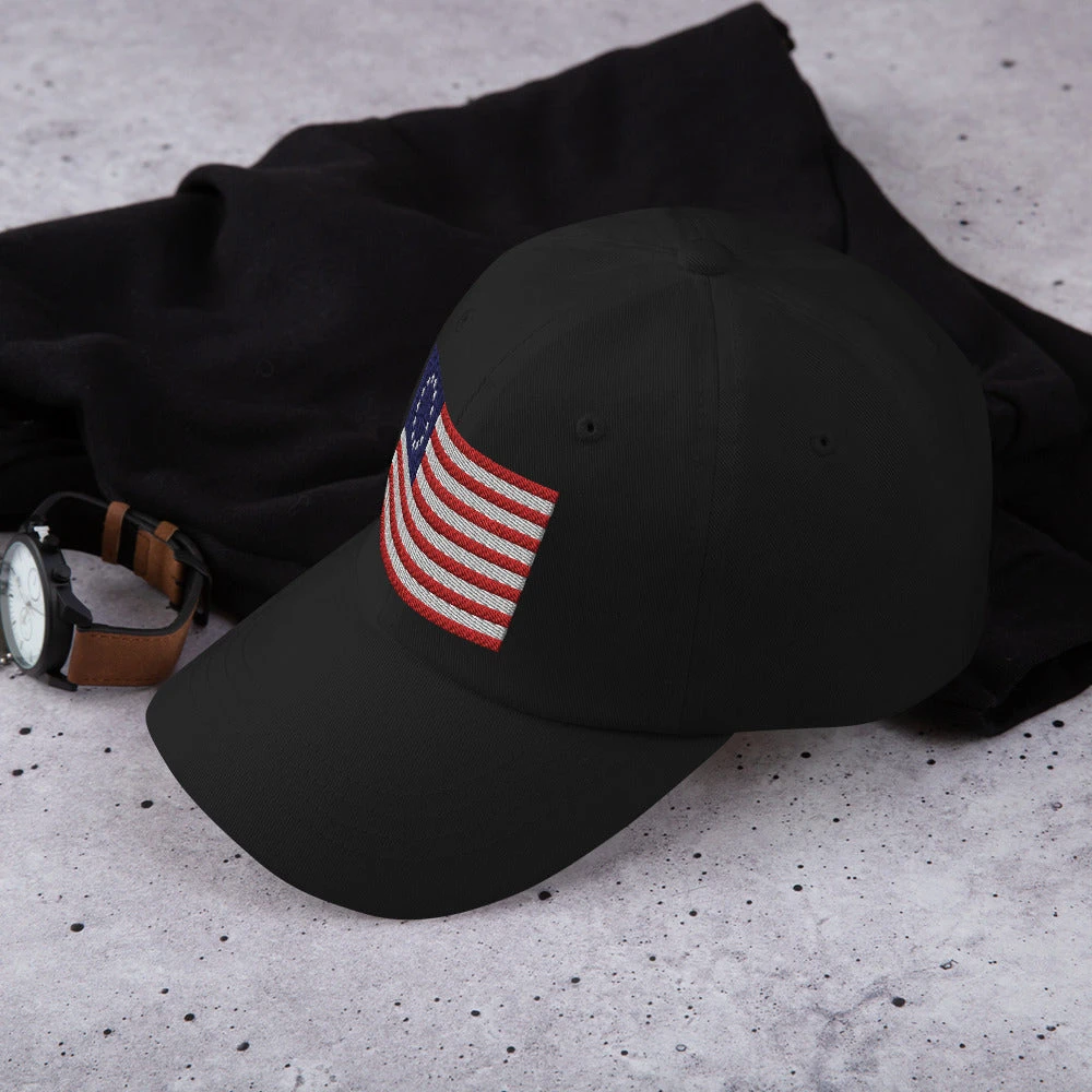 Dad Hat - Betsy Ross Flag (Embroidered Flag) - Image 10
