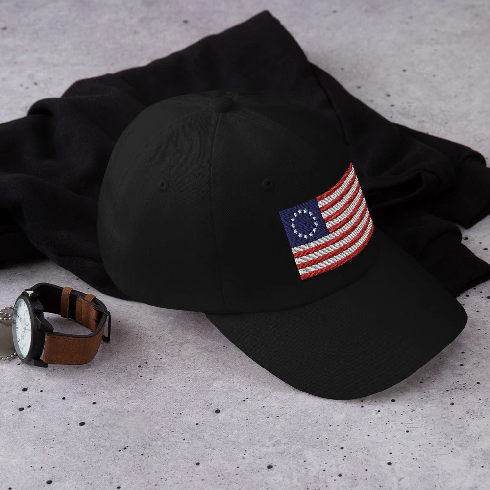Dad Hat - Betsy Ross Flag (Embroidered Flag) - Image 11