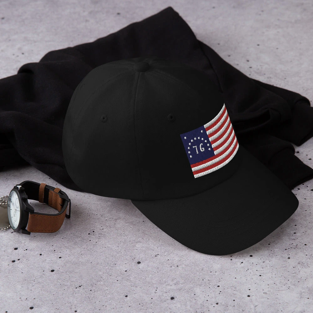 Dad Hat - Bennington Flag "1776" (Embroidered Flag) - Image 12