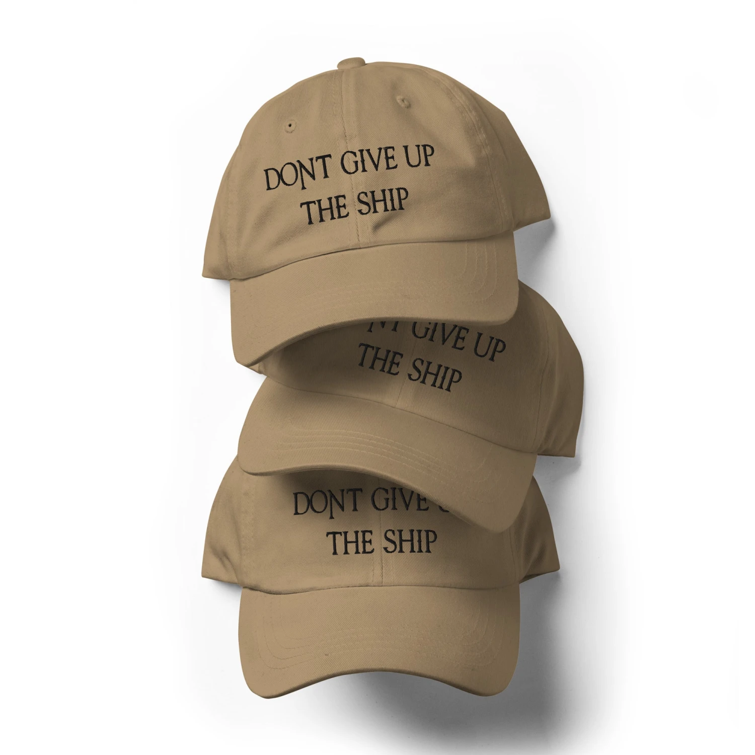 Dad Hat - Dont Give Up The Ship (Black Embroidered) - Image 9